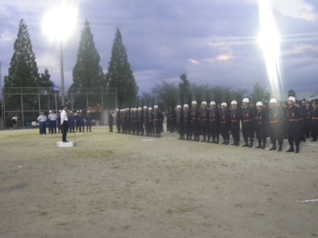 県消防ポンプ操法大会出場選手激励会の写真1