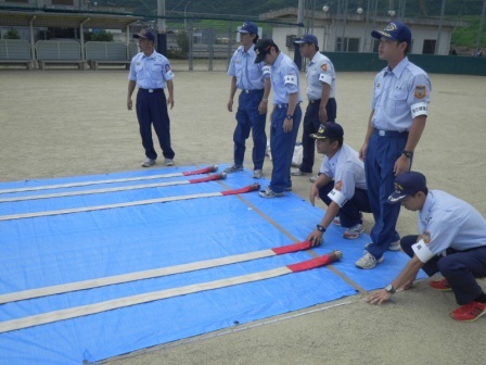 県消防ポンプ操法大会出の写真1