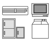 家電製品のイラスト