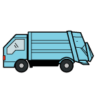 ごみ収集車のイラスト