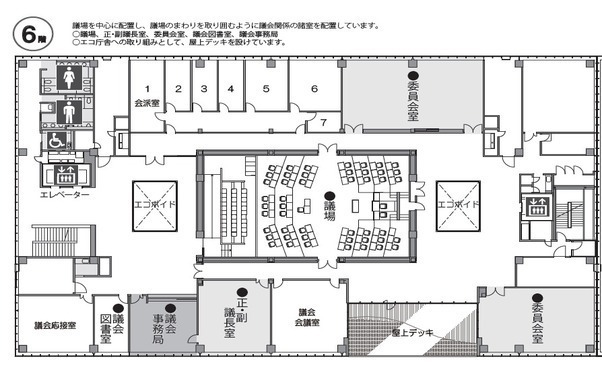 6階フロアの案内図