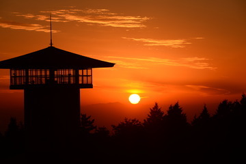 ハイランドパーク粉河の夕日の写真