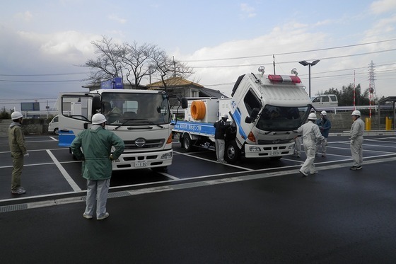 排水ポンプ隊の訓練の写真1