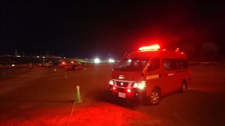 市民まつり煙火警備の写真