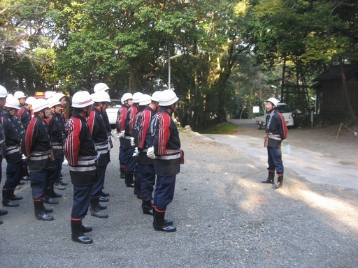 消防団貴志川方面隊の団員訓練の写真1