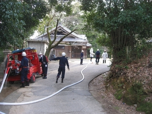 消防団貴志川方面隊の団員訓練の写真2